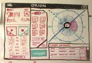Image of Whiteboard sketch of Desktop-Measure-Calculation-Lenses