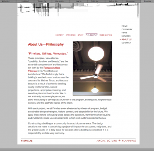 Image of Firmitas Architechture website