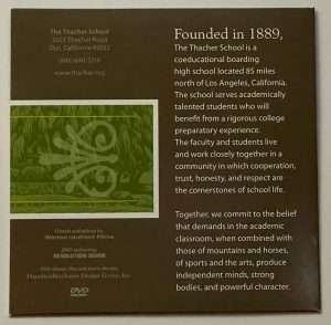 Image of back of the Thacher DVD sleeve